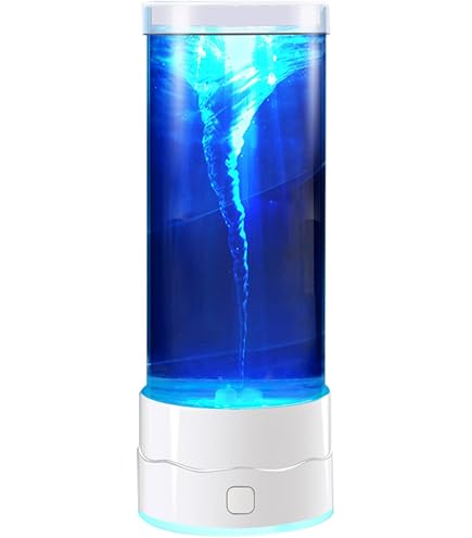 Lampe De Table Tornado LED - Effet Flamme Tourbillonnante 3D - Verre Trempé Et Métal - Pour Déco Salon, Chambre