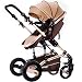 Produktbild ZXLDP Kinderwägen High Landscape Baby Kinderwagen / kann sitzen oder liegen gefaltet Baby Multifunktions-Zwei-Wege-Allrad-Trolley Prams