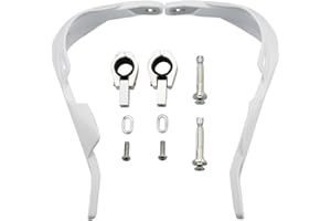 GOOFIT 1" Kit en Alliage d'aluminium Cintre Main Brush Guards Protector Handguards Remplacement pour Motocross Moto Hors Route Pit Dirt Bike VTT Blanc