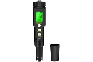 Homcoice PH Mètre 5 en 1 Salinité TDS EC Température, Testeur pH Piscine IP67 Étanche, 0,01 haute précision Testeur Qualité Eau PH Mètre Piscine électronique avec fonction ATC