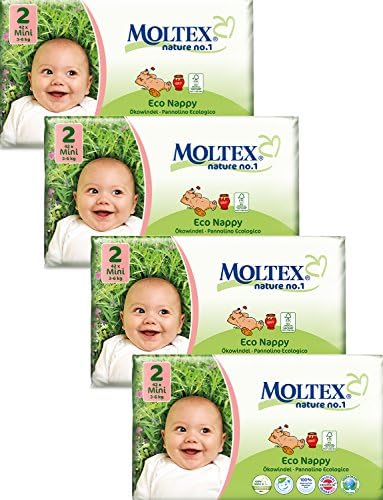 Pack of 4 Moltex Mini Nappies Size 2 (4 x 42 Nappies)