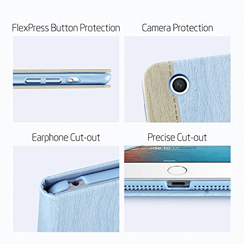 iPad Mini Hülle, ESR® Auto aufwachen / Schlaf Funktion und Einstellbarem Blickwinkel Funktion Schutzhülle für iPad Mini 3/2/1 (Blau) - 2