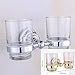 Produktbild Gargl Cup Rack Brushing Glas Glas antike Europäische Gold-Plated blau-und weiß Porzellan Badezimmer alle Kupfer Anhänger, verchromt Doppel-Teller