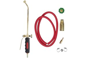 AGATIGE Herramienta De Soldadura Soplete Gas, Doble Apertura GX-35 Antorcha De Soldadura Hierro Y Latón Chapado, Antorcha De Soplete De Soldadura De Encendido Con Mango Cómodo,Cabezal De Antorcha De Soldadura