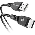 TECHGEAR STRONG High Durability Braided USB C Charging Data Cable (1m/3.3ft) for USB Type-C Compatible with iPad Pro 11" 12.9" 2024 2022 2021, Mini 6, iPad Air 4 / 5th / 6th, iPad 10th 2022 - Black