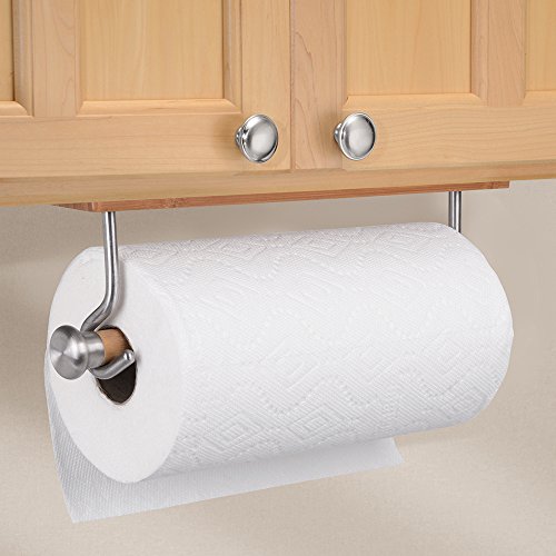 InterDesign 37370EU Formbu Wandmontierter Küchenrollenhalter, bambus / edelstahl Gebürstet - 4