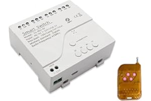 MHCOZY Zigbee Commutateur de relais à distance sans fil RF AC/DC, fonctionne avec ZigBee 2 mqtt (4 canaux 5-32 V)