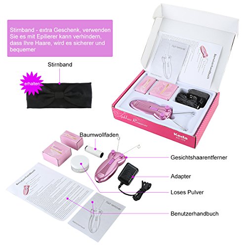 WAYCOM Damen Gesichts-Haar-Entferner Elektrische Frauen-Schönheit Epilierer Gesichts-Threading Haarentfernung Rasierer Gesicht Massager Pull Faces Delicate Device Depilation - 8