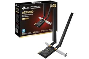 TP-Link Archer TXE72E - Tarjeta PCIe WiFi 6E AXE5400 Mbps con Bluetooth 5.3 para PC, Triple Banda (2.4G/5G/6GHz), Antenas de Alta Ganancia, Compatible Windows 11/10, WPA3