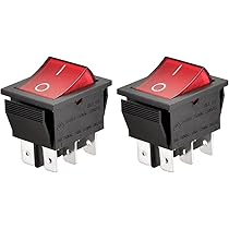 Tuimelschakelaar aan/uit led rood 16 ampère 12 volt