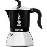 Bialetti Fiammetta Induction Coffee Maker, 4 Cups (150 ml), Suitable for All Hobs, Elegant Design, Black