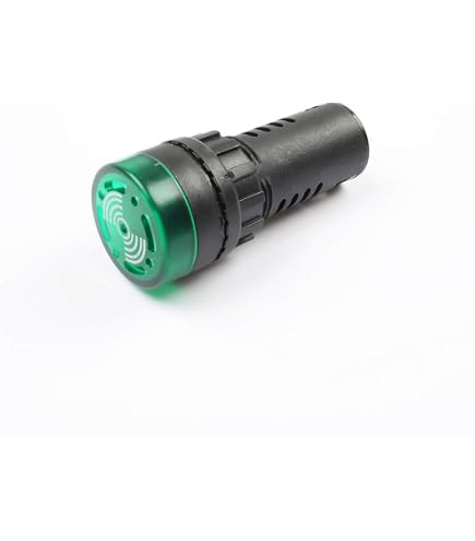 AD1622SM Flash Buzzer Luce LED Rosso – Allarme Acustico E Visivo, 22 Mm, Compatibile 12V/24V/220V AC/DC – Confezione Da 2 Pezzi
