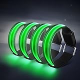 4 Stück LED Armband, Alviller Reflective Led leucht...