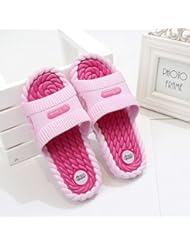 Fankou Pantofole donna estate home soggiorno con un pavimento in legno uomini antiscivolo coppia mute cool pantofole 41~42 nero ,28