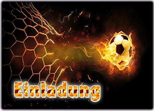 12 Einladungskarten Kindergeburtstag Fussball Junge Kinder Geburtstag Einladungen Geburtstagseinladungen Set
