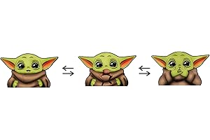 WKXINXUAN Autocollants Yoda, Autocollants De Voiture Star Wars, Yoda Autocollants De Voiture Anime Yoda Stickers DIY Car Star Wars Stickers Pour Moto Ordinateur Portable Skateboard Réfrigérateur