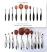Goldrose 10 pcs Soft Oval Toothbrush Mermaid Multipurpose Makeup Brush Set Foundation Brushes Cream Contour Blush Powder Concealer Brush Cosmetics Tool(Silver)