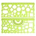 Sonline 2 Pcs Plastique Etudiants Creuses Modele Geometrique Etudiants Regle Ensemble