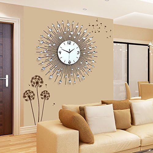 GUOPI European and American innovative Art living room round large quartz clock wall decorative wall clock, 70CM