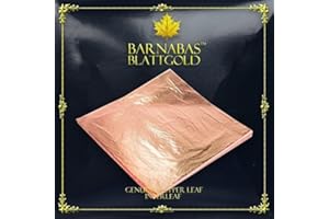 Genuine Copper Leaf Sheets - by Barnabas Blattgold - 100 Sheets - 14cm - Interleaf