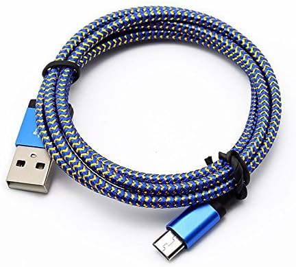 MYCS 1m Aluminium Braided USB Charger Cable For iPhone 5 5s 6 6s Plus iPad Air BLUE