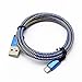 Price comparison product image MYCS 2m Aluminium Braided USB Charger Cable For iPhone 5 5s 6 6s Plus iPad Air BLUE