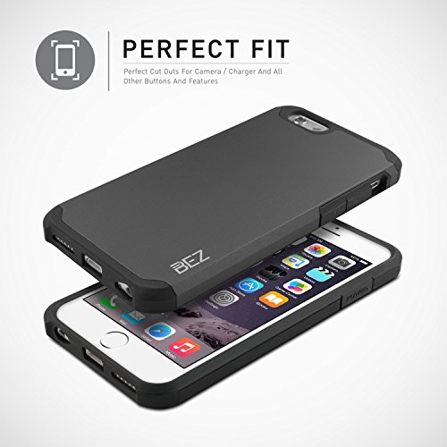 iPhone 6S Case - BEZ® Apple iPhone 6 Shockproof Mobile Phone Cover Shock Absorbing Best Heavy Duty Dual Layer Tough, Gray reviews iPhone 6S Case - BEZ® Apple iPhone 6 Shockproof Mobile Phone Cover Shock Absorbing Best Heavy Duty Dual Layer Tough, Gray