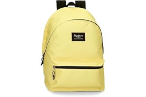 Pepe Jeans Aris Mochila para Portátil Doble Compartimento 15,6" Amarillo 31x44x15 cms Poliéster 20,46L