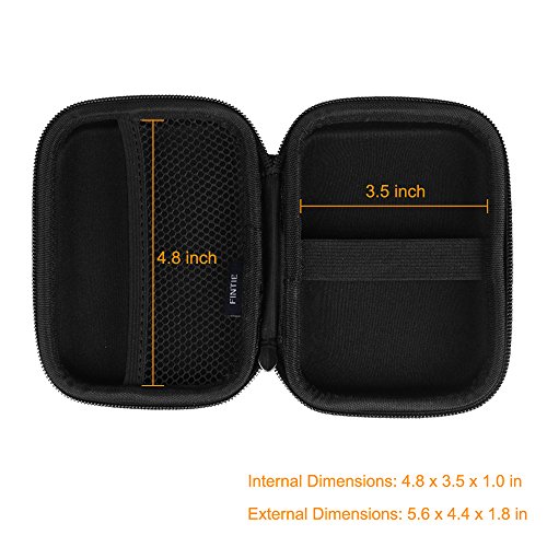 Fintie Samsung T3 SSD Tasche Hülle – Kunstleder beschichtete Hard EVA stoßfeste Tragetasche Organisator Schutztasche Reisetasche für Samsung T3 Portable 250GB 500GB 1TB 2TB SSD USB 3.1 Externe Solid State Drive, Schwarz - 4