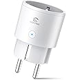 Smart WLAN Steckdose EIGHTREE, Mini Alexa Smart Steckdose mit Stromverbrauch messen Sprachsteuerung Timer,Smart WiFi Steckdos