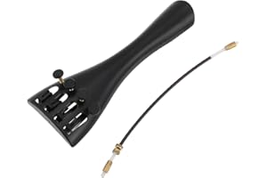 Create Idea 1 Pz Violino Cordiera con Alloggiamenti in Alluminio, 4 Regolatori Fini - Coda Nera Accessorio