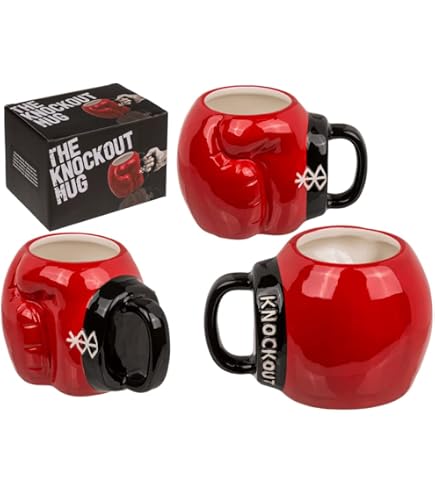 Samunshi Tazza 'Ich Denke An Kickboxen' - Tazza Da Caffè In Ceramica 300ml Nero/Interno Nero