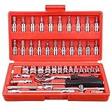 TianranRT 46pcs Auto Reparatur Werkzeug Steckdose Satz Ratsche Schraubenschlüssel Schraubenschlüssel Kombination Hand Werkzeuge