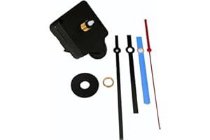 CLOCK SPARE PARTS Mecanismo de movimiento de cuarzo con manecillas y reloj de tiempo – DIY (longitud total del eje: 18 mm)