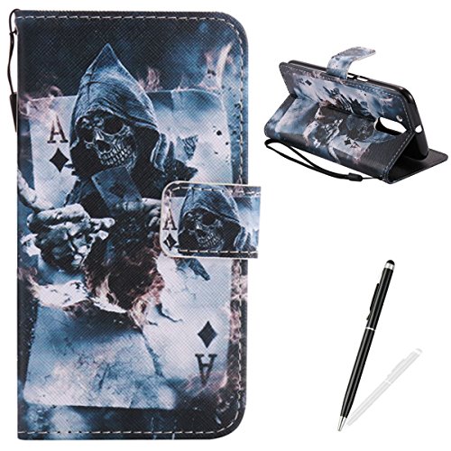 Feeltech Motorola G4 Hülle PU-Leder und Brieftasche Bunte Muster Fall mit Magnetverschluss, Hybrid-Kickstand mit Stand-Funktion, schlagen Sie schützende weiche TPU Stoßstangenabdeckung und Kreditkartenhalter für Motorola G4 Handgelenk Bügel-Buch-Art-Geldbeutel-Tasche mit 2 In 1 Berühren Sie Stift - Schürhaken