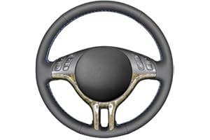 MEWANT Housse de Volant personnalisée en Cuir véritable pour 3 Series E46 E53