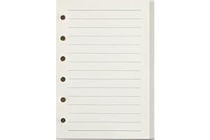 JALACH 160 Blätter/ 320 Seiten A7 Nachfüllpapier, 2er Pack Einlageblätter 6-Loch-Binder Blanko/Liniert Nachfüllpapier für Notizbuch Tagbuch Organizer Planer (A7, Liniert Papier)