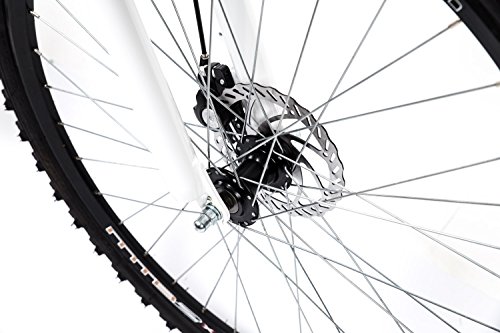 28″ Zoll MTB Alu Cross Fahrrad MIFA Mountainbike Shimano Scheibenbremsen weiss - 2