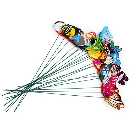 Preisvergleich Produktbild circulor 10pcs Dekorativer Schmetterling des Leuchtenden Steckers Gartenarbeitblumentopfblumenanordnung Dekorativer Schmetterling