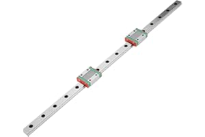 Regun MGN12 400 mm Guía lineal en miniatura con 2 MGN12B Bloque, Carril de guía lineal 12mm, para Impresora 3D, Máquinas Automatizadas CNC, Fresadoras, Tornos