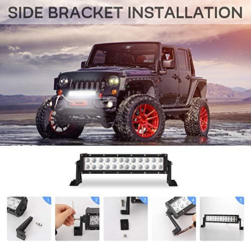 SWOO CAR 13” Off-Road LED SUV Projector LED Light Bar 120W 12000LM 6000K LED Work Light Spot Flood Combo Harvester LED Lights Boat Lighting Crane Driving Fog Lights Project Light Auxiliary Lamp