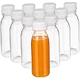 EOMECUIGAO 3.5 Oz Empty Juice Bottle 10Pcs, 100ml Small Plastic Bottles with Caps, Juice Containers with Lids for Juice, Milk, Drinking