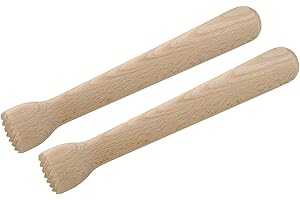 FMPROFESSIONAL FM Professional 21427 Lot de 2 pilons de bar en bois, pilons pour cocktails, préparation des boissons, broyeur de glâce, pilon pour mojito/Caïpirinha, Bois, 22 cm