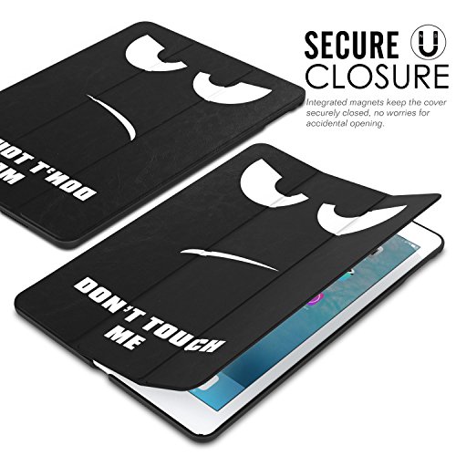 MoKo Hülle für iPad Pro 9.7 – Ultra Lightweight Slim PU Leder Tasche Schutzhülle Schale Smart Shell Case mit Auto Schlaf / Wach Funktion und Standfunktion für Apple iPad Pro 9.7 Zoll Tablet, Don’t Touch Me - 2