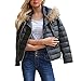 Produktbild MCYs Damen Winter Warm Zipper Lederjacke Parka Outwear Mantel Produkt Asymmetrisch Parka Mantel mit Tasche