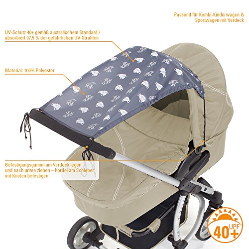 DIAGO Sonnensegel Kinderwagen, anthrazit - 2