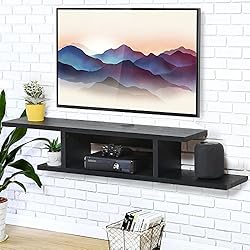 FITUEYES Console Multimédia Murale Etagère pour Composant Rangement TV pour DVD CD AV Equipement DS211801WB