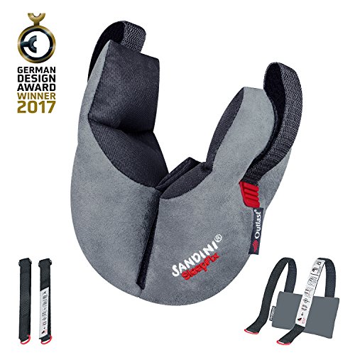 SANDINI SleepFix® Kids – Kinder Schlafkissen/ Nackenstütze/ Nackenkissen mit Stützfunktion und Temperaturausgleich – VIELE FARBEN – Exklusiv mit Outlast® Temperaturausgleich erhältlich – Kindersitz-Zubehör für Auto/ Fahrrad/ Reise – Verhindert das Abkippen des Kopfes im Schlaf – Designed in Germany/ Made in EU/ German Design Award WINNER 2017 - 2