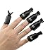 Hosaire 10x Nail Art Tool Soak Off Cap UV Gel Polish Remover Wrap (Black)-Pack of 10