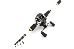ZYDYZ 1.8m-2.7m Telescopic Brea Rock Ryn Combo, Porta da viaggio portatile Canna da pesca e bobina di fusione, Combo casting, Asta di trota in carbonio, Set di lancio della barra della carpa, Peso dell'esca